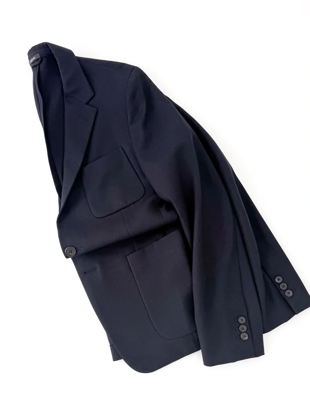 Prada Gabardine Navy Single-Breasted Sport Coat Me's Blazer Italian 38R